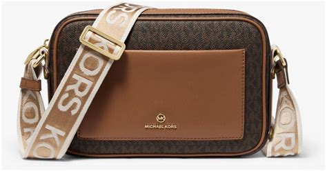 michael kors bag with big mk logo|michael kors logo strap crossbody.